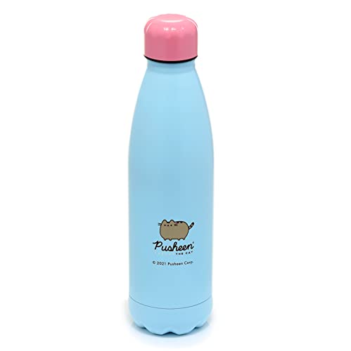 Puckator Bouteille Isolée (Gourde) 500ml en Acier Inoxydable pour Boissons Chaudes ou Froides Pusheen Foodie - Chat Gourmand marca