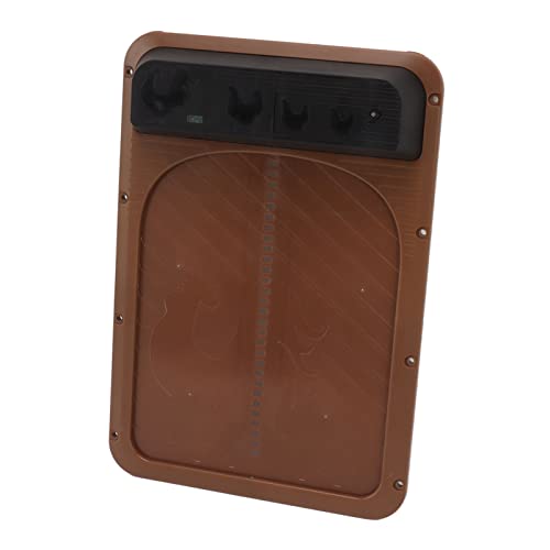 Puerta Automática para Gallinero, Puerta Automática para Pollo con Batería y Sensor de Luz, Ligera y Sólida con 8 Tornillos para el Hogar (Marron Oscuro)