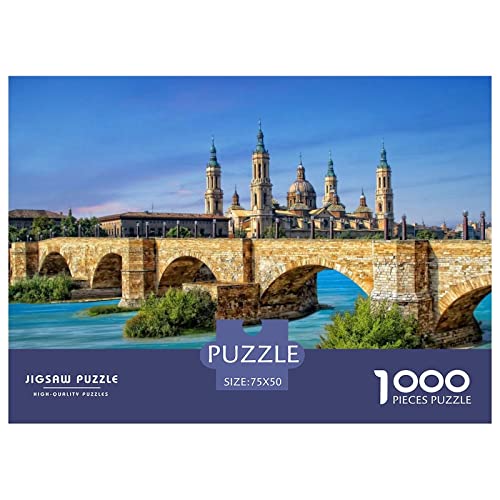 Puzles De 1000 Piezas Adulto- Zaragoza Spain -Puzzle Creativo para Adultos,Rompecabezas De Relajación,Desafiante Juguete Educativo para Aliviar para Adultos。1000pcs (75x50cm)