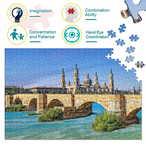 Puzles De 1000 Piezas Adulto- Zaragoza Spain -Puzzle Creativo para Adultos,Rompecabezas De Relajación,Desafiante Juguete Educativo para Aliviar para Adultos。1000pcs (75x50cm)