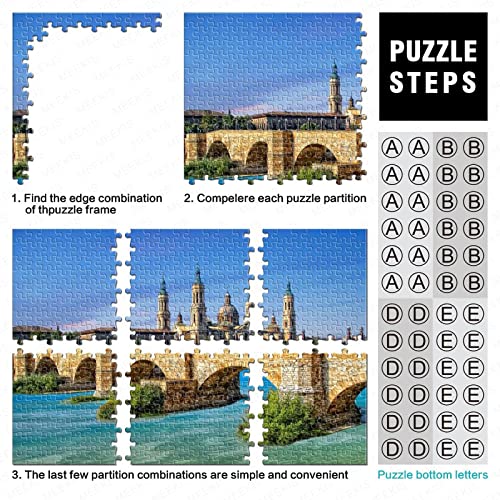 Puzles De 1000 Piezas Adulto- Zaragoza Spain -Puzzle Creativo para Adultos,Rompecabezas De Relajación,Desafiante Juguete Educativo para Aliviar para Adultos。1000pcs (75x50cm)