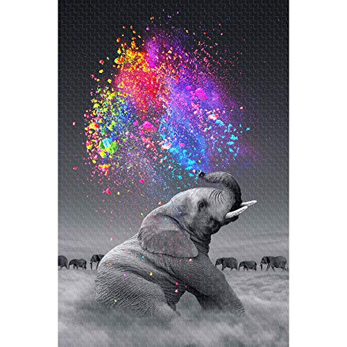 Puzzle 1000 Piezas Animales Elefante Paisajes Manualidades Regalo Puzzle Clásico 3D Puzzle De Madera Decoración De Juguete