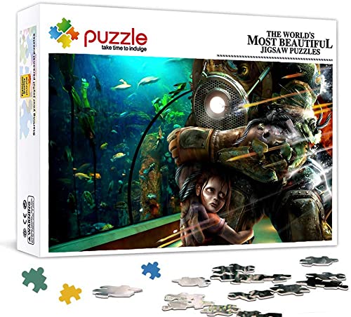 Puzzle 1000 Piezas para Adultos, Puzzle Bioshock, Pequeña Mini Rompecabezas Resistente, Grueso Y Difícil para Juegos de Fiesta, Niños, Amigos de La Familia. 38X26cm