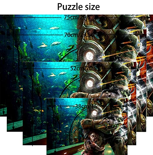 Puzzle 1000 Piezas para Adultos, Puzzle Bioshock, Pequeña Mini Rompecabezas Resistente, Grueso Y Difícil para Juegos de Fiesta, Niños, Amigos de La Familia. 38X26cm