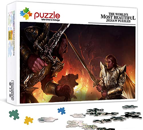 Puzzle 1000 Piezas para Adultos, Puzzle Heroes of Might and Magic, Pequeña Mini Rompecabezas Resistente, Grueso Y Difícil para Juegos de Fiesta, Niños, Amigos de La Familia. 38X26cm