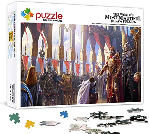 Puzzle 1000 Piezas para Adultos, Puzzle Heroes of Might and Magic, Pequeña Mini Rompecabezas Resistente, Grueso Y Difícil para Juegos de Fiesta, Niños, Amigos de La Familia. 38X26cm