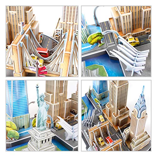 Puzzle 3D - Puzzles 3D De New York, Puzzles para Adultos Y Niños, Puzzle 3D Adultos, Maquetas para Montar Adultos, Juegos De Montar, Rompecabezas Adultos