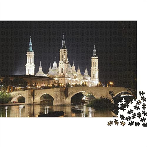 Puzzle De 1000 Piezas para Adultos- Basílica del Pilar Zaragoza -Puzzle De Desafío Cerebral para Niños,Regalos De Cumpleaños/Navidad/Halloween para Niños Y Adultos。1000pcs (75x50cm)