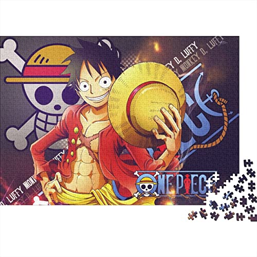 Puzzle De 1000 Piezas, Puzle para Adultos, Imposible Rompecabezas, Juego De Habilidad para Toda La Familia, Animación：One Piece Puzzle Colorido De Juego. Puzle para Decoración del Hogar.