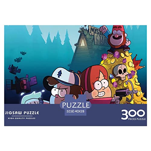 Puzzle De 300 Piezas, Puzle para Adultos, Imposible Rompecabezas, Juego De Habilidad para Toda La Familia, Animación Gravity Falls Puzle De Juego. Puzle para Decoración del Hogar