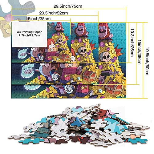 Puzzle De 300 Piezas, Puzle para Adultos, Imposible Rompecabezas, Juego De Habilidad para Toda La Familia, Animación Gravity Falls Puzle De Juego. Puzle para Decoración del Hogar