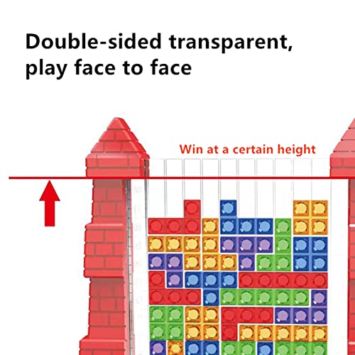 Puzzle For Tetris de Madera Brain Teaser Toy Juguete de juego For Tetris de jirafa acrílica/castillo Ejercicio de pensamiento de bloques de construcción de rompecabezas juegos de mesa (Castle)