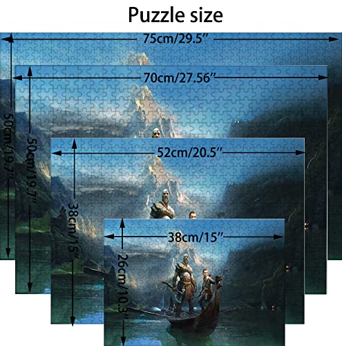 Puzzle God of War, Puzzle 1000 Piezas para Adultos, Rompecabezas de Niños Rompecabezas Desafiantes Y Difíciles para Adultos Y Adolescentes. 70X50cm