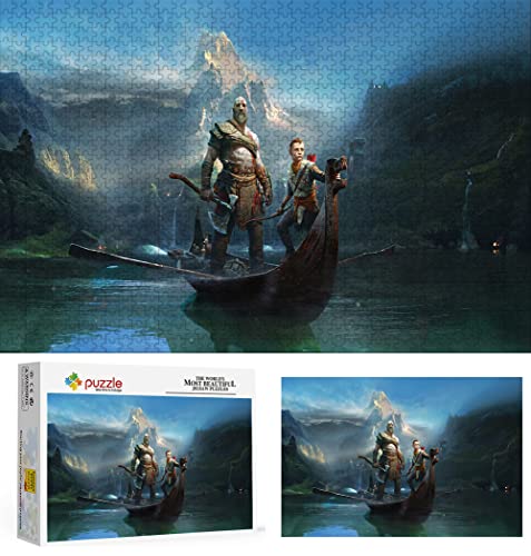 Puzzle God of War, Puzzle 1000 Piezas para Adultos, Rompecabezas de Niños Rompecabezas Desafiantes Y Difíciles para Adultos Y Adolescentes. 70X50cm