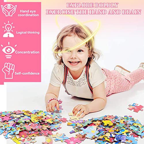 Puzzle Rompecabezas Niños Juegos Educativos de Animales Jigsaw Puzzle Sirenita 128 Piezas Rompecabezas para Niños Puzzles Educa para Adults Infantiles Niño Niñas 3 4 5 6 7 8 9 10 Años Regalo