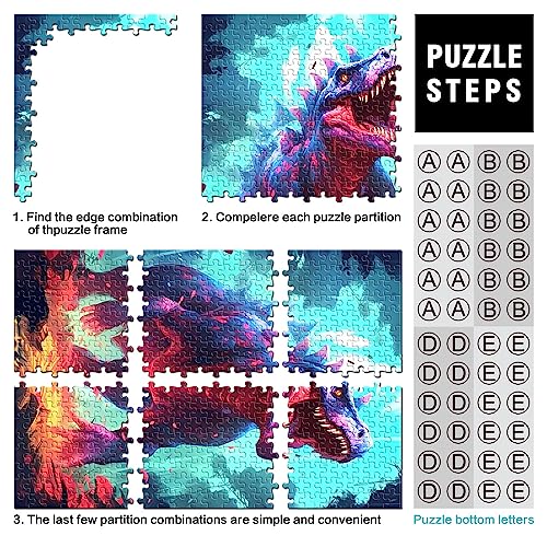 Puzzles para adultos Rompecabezas de madera de dinosaurios de la era jurásica para el placer familiar y las noches de juego 14,96 x 20,47 pulgadas