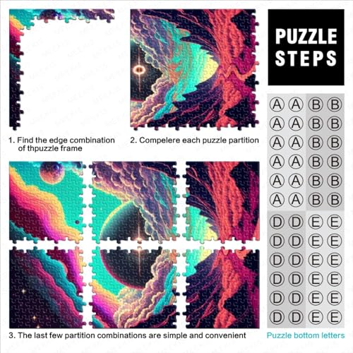 Puzzles para Adultos y Niños, The Road To Universe, Puzzle de 1000 Piezas para Adultos, Puzzles de Cartón, Kill Time para Adultos, Niños a Partir de 12 Años, Puzzles de Relajación, del Juego