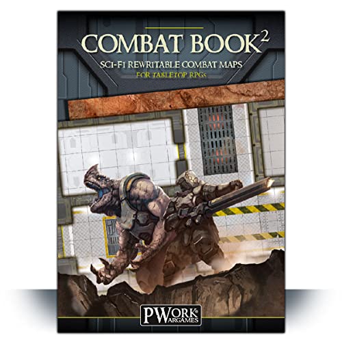 Pwork Wargames Combat Book 2- Science fiction Rewritable Combat Maps for Tabletop RPGs