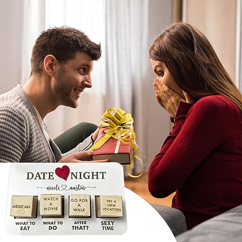 Qiebenav Juego de Dados de Pareja romántica Juego de Dados de Fecha y Noche Divertido Qué Hacer Juego de Dados de Pareja de Varios Estilos para el día de San Valentín Aniversarios Cumpleaños Reg