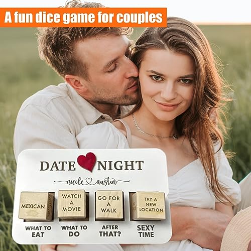 Qiebenav Juego de Dados de Pareja romántica Juego de Dados de Fecha y Noche Divertido Qué Hacer Juego de Dados de Pareja de Varios Estilos para el día de San Valentín Aniversarios Cumpleaños Reg