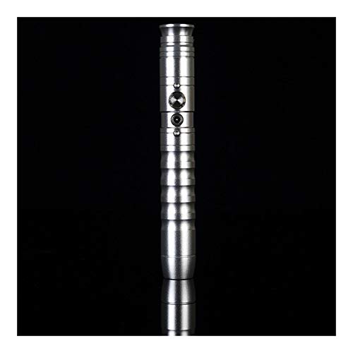 QMMD Cosplay Lightsaber Color Change 11 Lucas Light Saber Jedi Sith Force FX Heavy Duel Sonido Fuerte, Force FX Lightsaber para Adultos, Soporte Real Duelo 85cm,Cromo