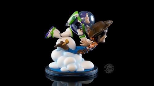 Quantum Mechanix Figura Qfig MAX Disney Toy Story Buzz Lightyear y Woody - Figura Toy Story - Licencia Oficial