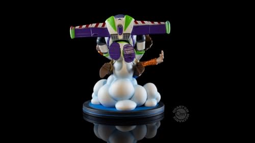 Quantum Mechanix Figura Qfig MAX Disney Toy Story Buzz Lightyear y Woody - Figura Toy Story - Licencia Oficial