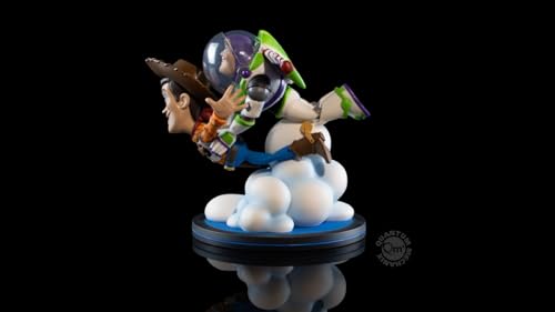 Quantum Mechanix Figura Qfig MAX Disney Toy Story Buzz Lightyear y Woody - Figura Toy Story - Licencia Oficial