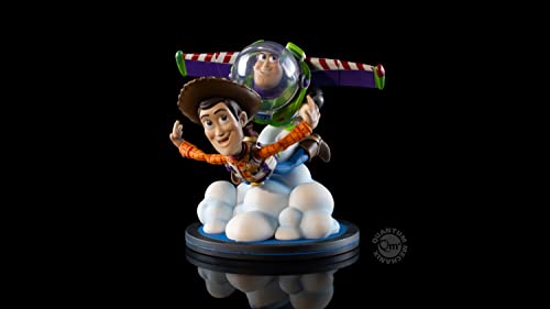 Quantum Mechanix Figura Qfig MAX Disney Toy Story Buzz Lightyear y Woody - Figura Toy Story - Licencia Oficial