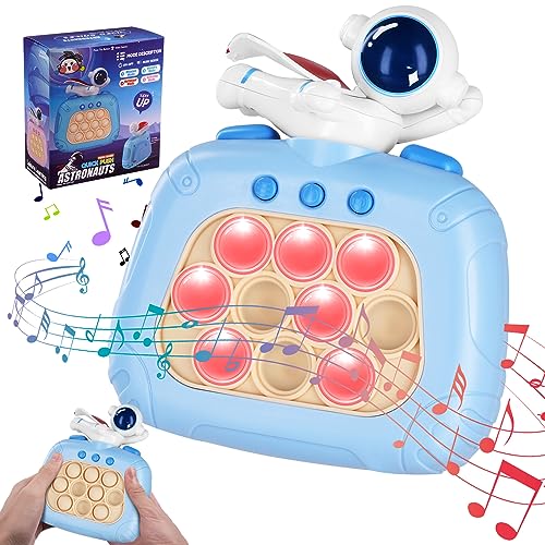 Quick Push Game, Push It Pop Fidget Game, Squeeze Toys, Whack-a-mole, Juguetes De Desarrollo Temprano, Busy Board Montessori Toys, Stress Relief Breakout Puzzle, Electronic Whack-a-mole Game(Blue)