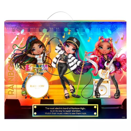 Rainbow High Rockstar Fashion Doll 2 Trajes completos y Rockband Essentials Elige Carmen Major, Vanessa Tempo, Lyric Lucas (Lyric Lucas)