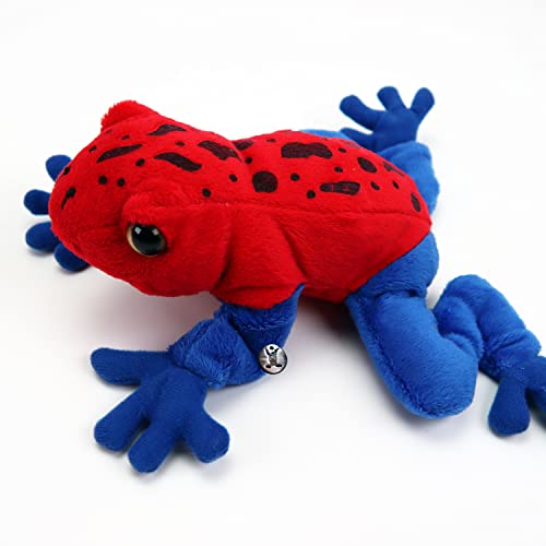 Rana de peluche rana venenosa de rana anfibios de peluche, azul vaquero