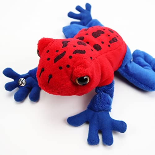 Rana de peluche rana venenosa de rana anfibios de peluche, azul vaquero