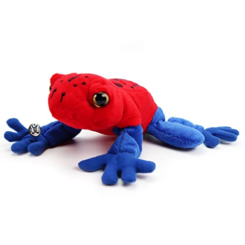 Rana de peluche rana venenosa de rana anfibios de peluche, azul vaquero