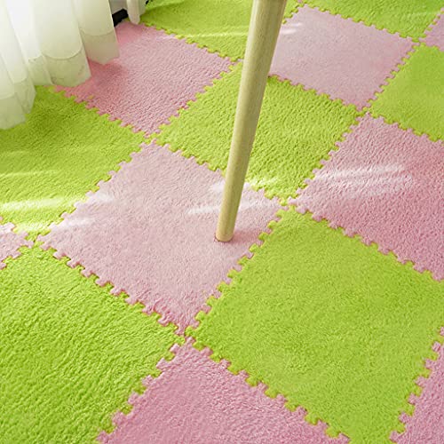 Ranuw DIY Jigsaw Felpa Alfombra Bebé Rompecabezas Playmat Área Alfombra Enclavamiento Espuma Azulejo Estera Enclavamiento Al Aire Libre