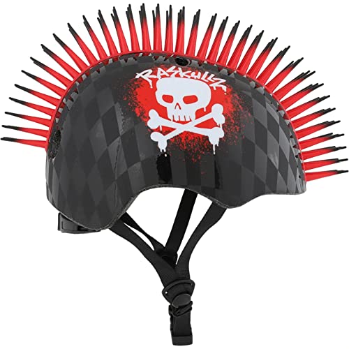 Raskullz Casco Infantil (5 + Años) – Skull Red – Unisize 50-54 Cm, Juventud Unisex, Calavera Hawk