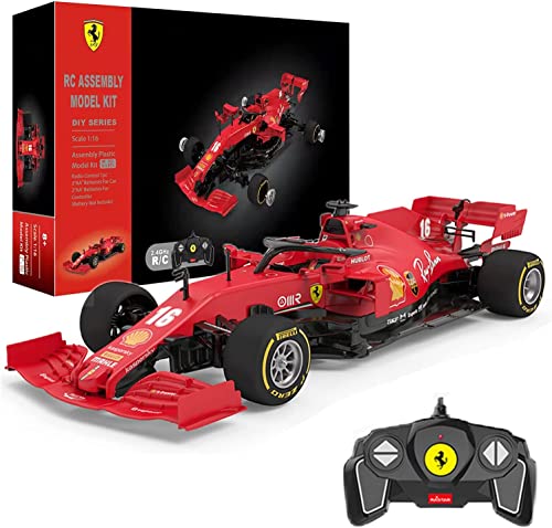 RASTAR Kits de coche RC para construir escala 116 compatibles con Ferrari SF 1000 RC Kit de construcción de montaje de coche con control remoto, 65 piezas de bricolaje, kits STEM para niños a partir