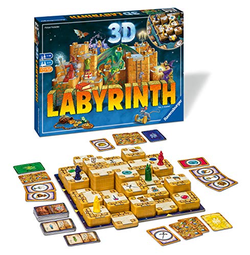 Ravensburger 3D Labyrinth - Moving Maze Family Board Game for Kids & Adults Age 7 Years Up - 2 to 4 Players