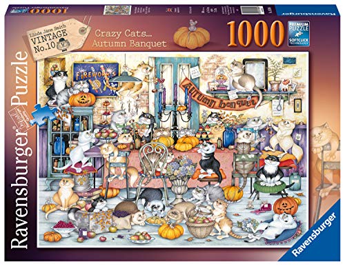 Ravensburger- Crazy Cats - Puzzle de 1000 Piezas para Adultos y niños a Partir de 12 años (16509)