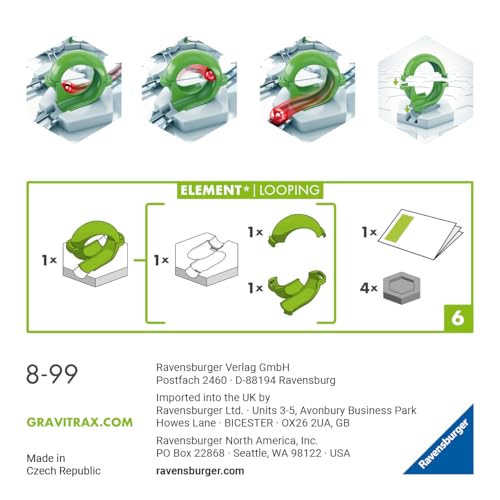 Ravensburger - GraviTrax Looping, El Bucle, Juego STEM Innovador y Educativo, 8+ Años, Accesorio