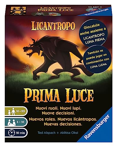 Ravensburger - Licantropo Prima Luce, Juego de Cartas Para Toda la Familia, Aplicación integrada para Móvil, 9+ Años