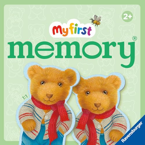 Ravensburger My First Memory Teddy, Juego de búsqueda y Notas con Tarjetas de Imagen Extra Grandes en Forma de Peluche para niños a Partir de 2 años (22376)