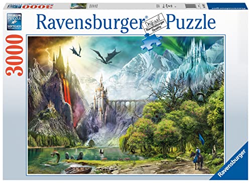 Ravensburger- Puzle 3000 Piezas-Reino de Dragones Puzzle Adulto (16462)