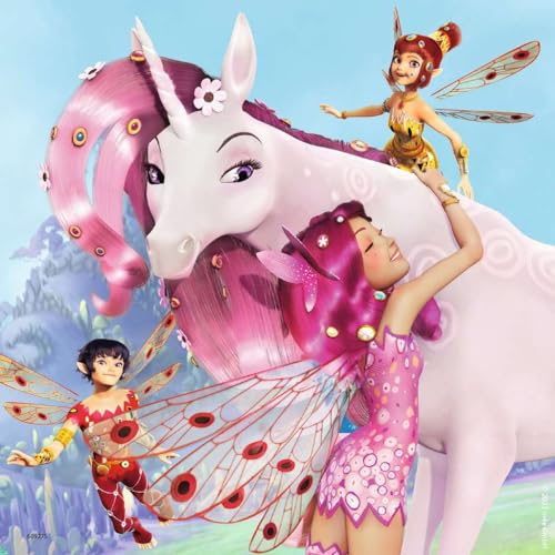 Ravensburger Puzle país de los Elfos y Unicornios – 3 x 49 Piezas MIA and Me Puzzle para niños a Partir de 5 años, Color Blanco (05701)