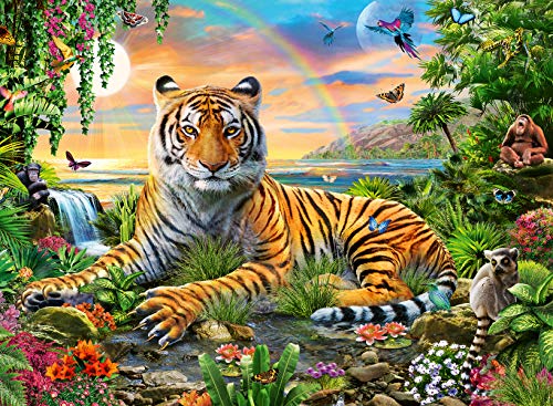 Ravensburger-Puzzle 300 Piezas XXL El Rey de la Jungla Infantil, Color, (12896)