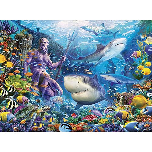 Ravensburger Puzzle 500 Pieza, Rey del Mar, Colección Fantasy, Puzzle Adultos, Rompecabezas Ravensburger de Calidad