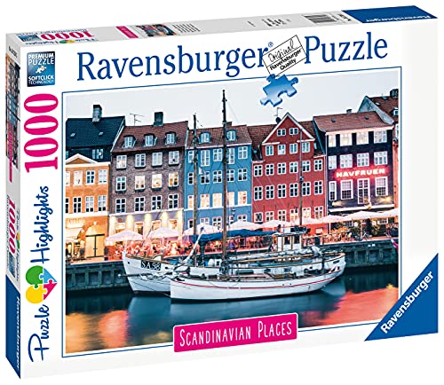 Ravensburger - Puzzle Copenhague, Dinamarca, Colección Scandinavian Places, 1000 Piezas, Puzzle Adultos