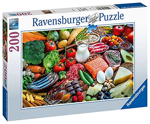 Ravensburger- Puzzle Frutas y Verduras, 200 Piezas, Rompecabezas para Adultos, Exclusivo en Amazon