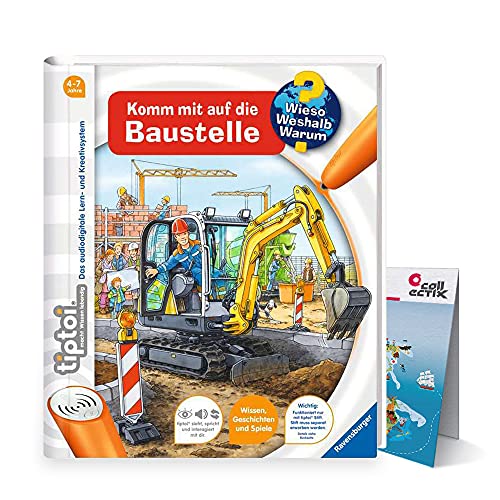 Ravensburger tiptoi Libro - Komm con auf die Construcción + Niños Mapa del mundo - Países, Animales, Continentes