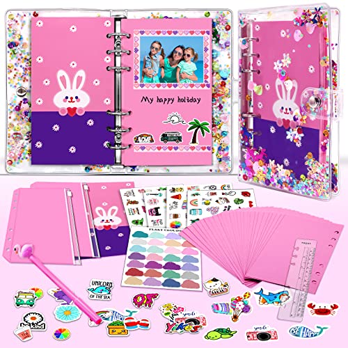 Regalo DIY scrapbook set, juego de diario bullet, juego de escritura planificador presupuestario para niños 6 7 8 9 10 11 12 13 años